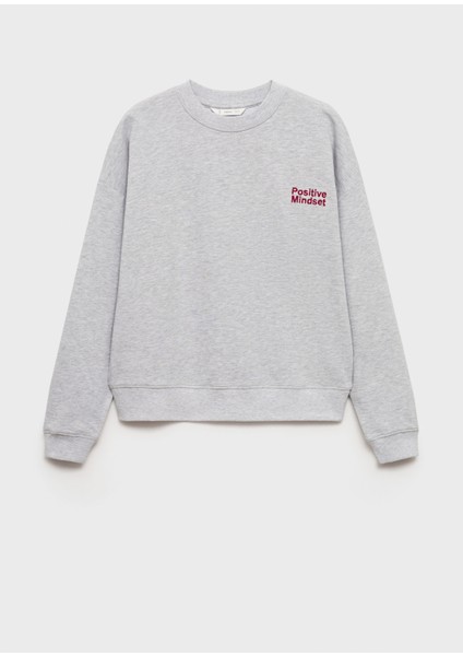 İşleme Detaylı Pamuklu Sweatshirt
