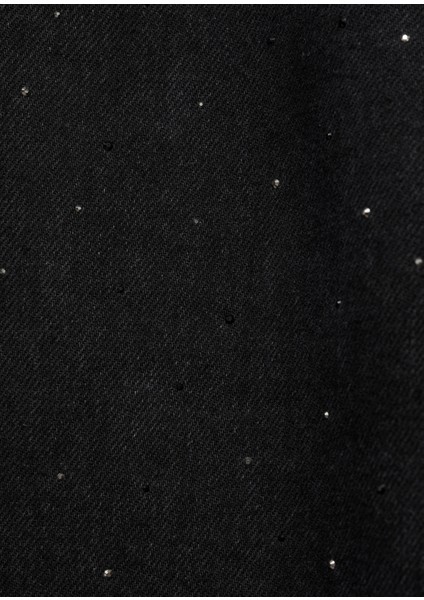 Mango Kız Strass Düz Denim Pantolon