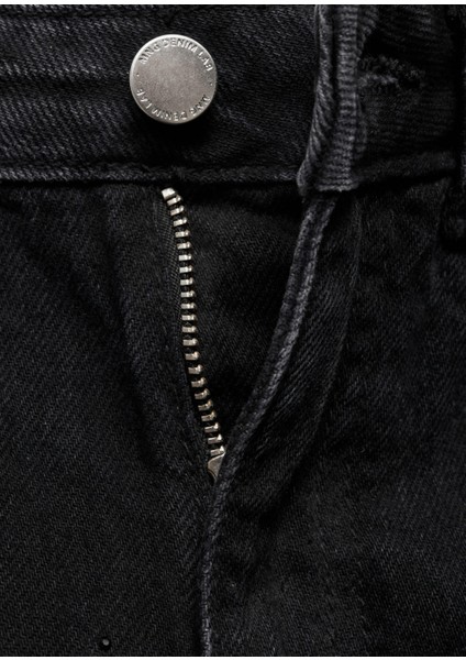 Mango Kız Strass Düz Denim Pantolon