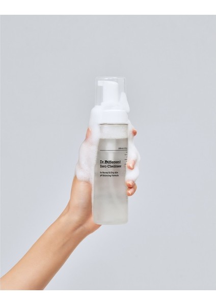 Dr.different Zero Cleanser - Kuru ve Normal Cilt Tipleri Için Hafif Formüllü Köpük Temizleyici (2.aşama)