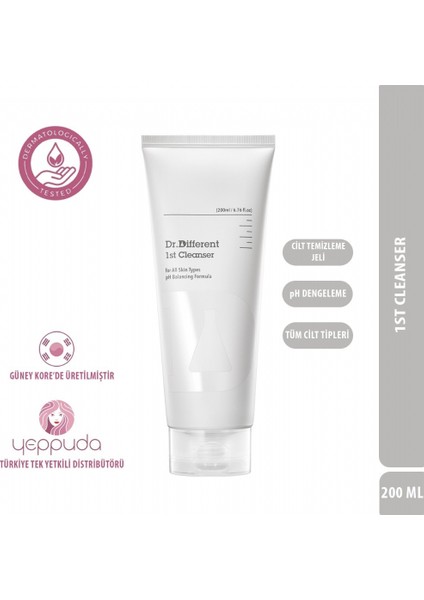 Dr.different 1st Cleanser - Ph Dengeleyici Yüz Temizleme Jeli (1.aşama)