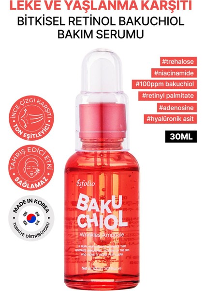 Yaşlanma ve Leke Karşıtı Bitkisel Retinol Bakuchiol Serum Bakuchiol Ampoule
