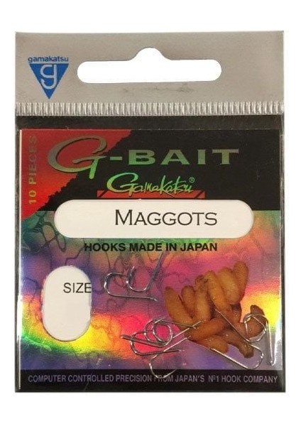 G-Bait Maggots No:12 Sazan Iğnesi 10 Adet