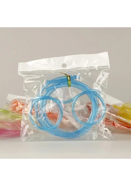 Komik Yumuşak Saman Gözlük Plastik Içme Pipetleri Benzersiz Esnek Içme Tüpü Çocuk Doğum Günü Partisi Malzemeleri Accessoriescolor: Şeffaf (Yurt Dışından)