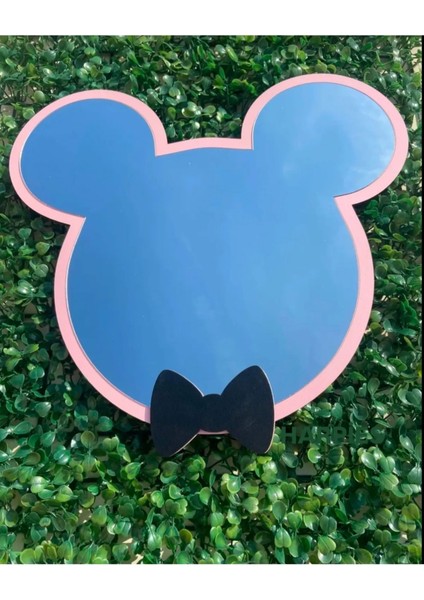 Çocuk Odası Duvar Dekorasyon | Ahşap Mickey Mause Pleksi Ayna|30 x 33 CM|AY3003