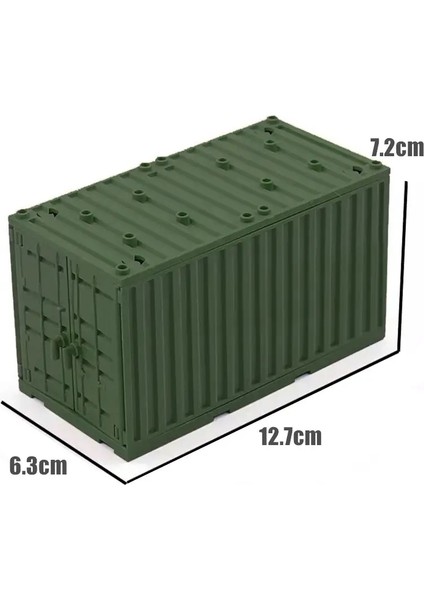 Moc Askeri Konteyner Yapı Taşları Erkekler Için Kutu Oyuncakları Ww2 Savaş Üssü Teknik Tuğlalar Yaratıcı Diy Juguete Blokes Brinquedoscolor: Container-Yeşil (Yurt Dışından)