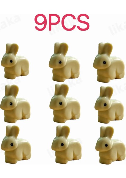 9 Adet Beyaz Tavşan Yapı Taşları Mini Güzel Tavşan Hayvanlar Oyuncak Uyumlu Mini Tuğla Oyuncaklar Çocuklar Için Kızlar Doğum Günü Hediyesi: 9pc Kum Tavşanları (Yurt Dışından)