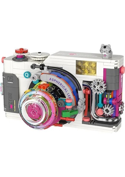 Retro Kamera Yapı Kitleri Mikro Yapı Taşları Yetişkin Çocuklar Için Model Doğum Günü Hediyeleri Çocuk Koleksiyon Oyuncakları Fikir Tuğlaları Setscolor: 428PCS Yok Kutu (Yurt Dışından)