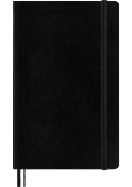 Lg Çizgili Kalın Siyah Defter L Boy Soft Kapak