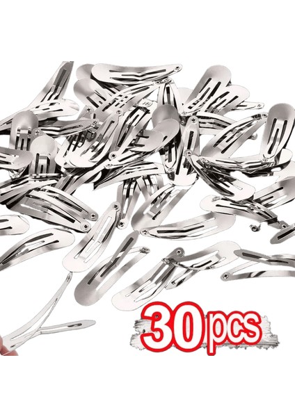50PCS Gümüş Metal Bb Saç Klipleri Kızlar Y2K Punk Damla Şekilli Saç Tokası Saç Kekleri Ettes Sevimli Headdress Diy Saç Takı Yapım Renk: Şerit (Yurt Dışından)