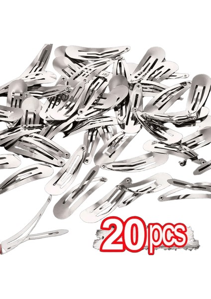 50PCS Gümüş Metal Bb Saç Klipleri Kızlar Y2K Punk Damla Şekilli Saç Tokası Saç Kekleri Ettes Sevimli Headdress Diy Saç Takı Yapım Renk: Şerit (Yurt Dışından)
