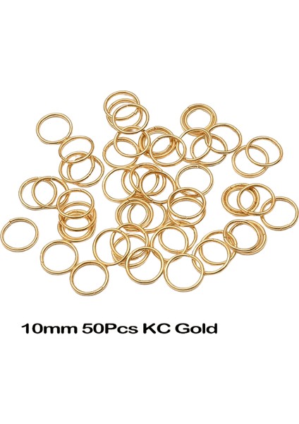 5-50PCS/LOT Karışımı Renk Takıları Saç Örgüsü Korkutucu Dreadlock Boncuklar Klipsler Yüzük Mücevherler Dreadlock Toka Aksesuarları Saç Halkaları Renk: 10MM Kc Altın 50PCS (Yurt Dışından)