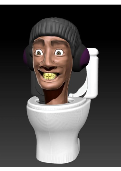 Skibidi Toilet - Şibili Tuvalet Dj Tuvalet Figür 13CM Dj Tuvalet