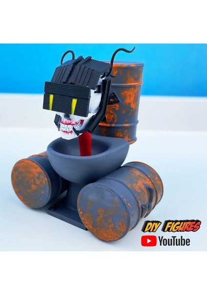 Skıbıdı Toılet Gıant Skull Şibili Tuvalet Dev Kafatası 15CM