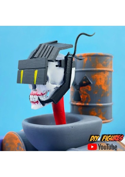 Skıbıdı Toılet Gıant Skull Şibili Tuvalet Dev Kafatası 15CM