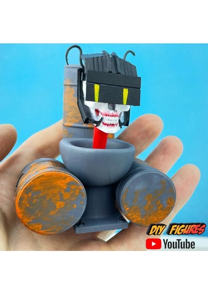 Skıbıdı Toılet Gıant Skull Şibili Tuvalet Dev Kafatası 15CM