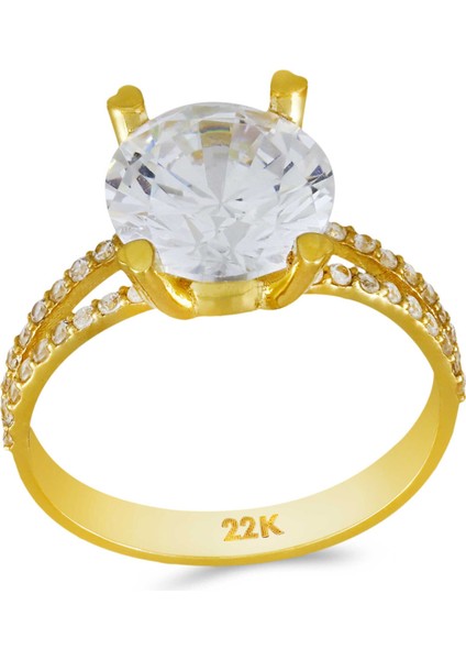 22 Ayar Altın Tektaş Yüzük T074699