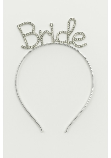 Premium Taşlı Minimal Bride Taç 2249