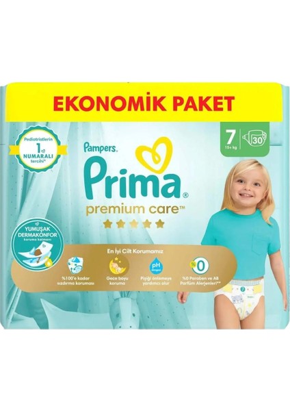 Premium Care 7 Numara 30'lu Bebek Bezi