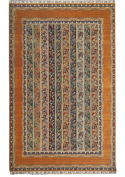 Harem HRM09 Yellow Geleneksel Desenlere Sahip Yün ile Üretilen Renkli Özel Tezgah Halısı
