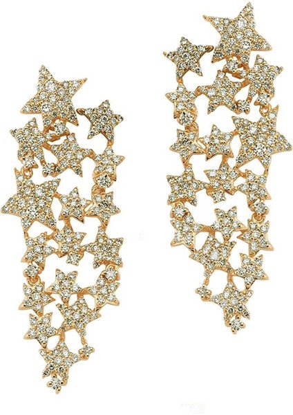 Halley Yıldızlar Vıp Sallantılı Taşlı Küpe