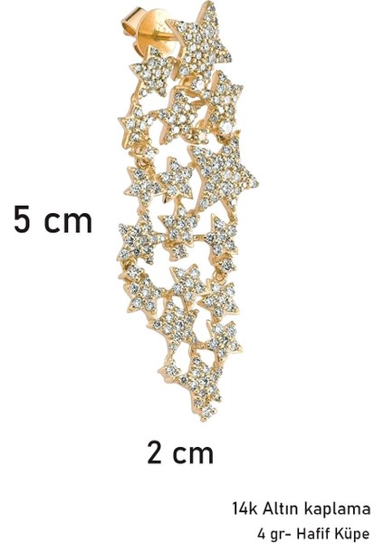 Halley Yıldızlar Vıp Sallantılı Taşlı Küpe modelleri
