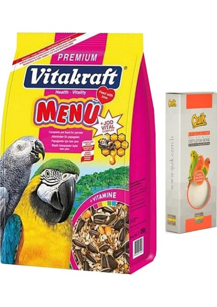 2 Li Avantaj Paketi Vitakraft Papağan Yemi, Quik Kalamar Kemiği