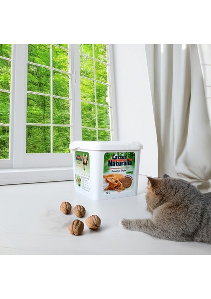 Cattus Naturalia Klasik, Ceviz Kabuğundan Yapılmış Doğal Kedi Kumu 6'lı: Tozsuz, Kokusuz, %100 Organik, 6X10 Litre modelleri