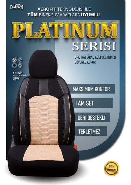 Honda Crv (2014-2018) Uyumlu Tam Set Oto Koltuk Kılıfı Platınum Serisi .3