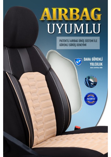 Hyundai Bayon (2021-2024) Uyumlu Tam Set Oto Koltuk Kılıfı Platınum Serisi .3 modelleri