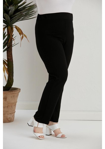 Kadın Kristal Kumaş Büyük Beden Kristal Kumaş Pantolon