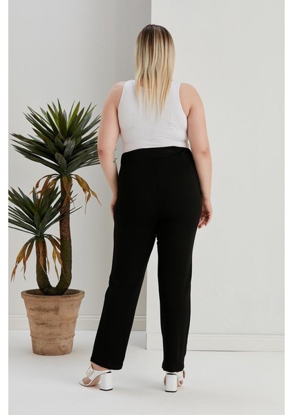 Kadın Kristal Kumaş Büyük Beden Kristal Kumaş Pantolon fiyatları