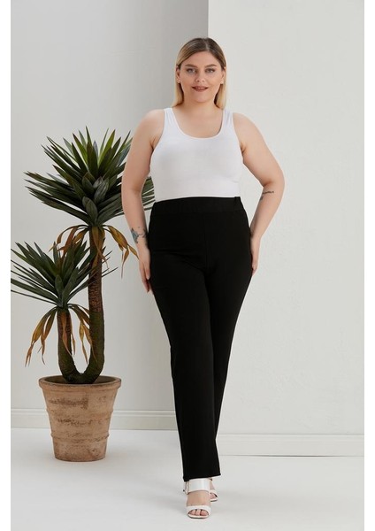 Kadın Kristal Kumaş Büyük Beden Kristal Kumaş Pantolon modelleri