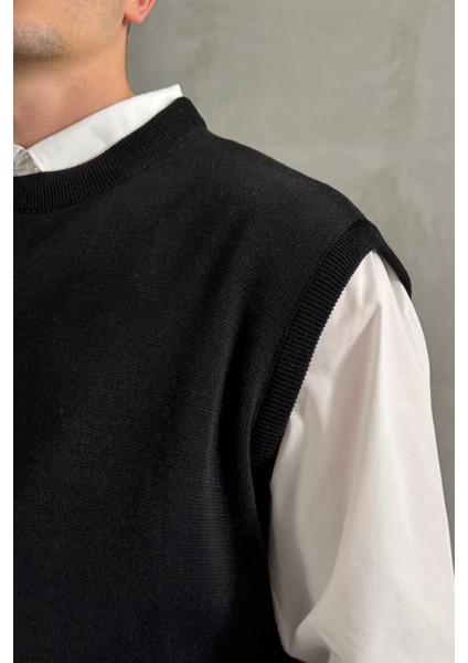 Erkek Bisiklet Yaka Oversize Süveter