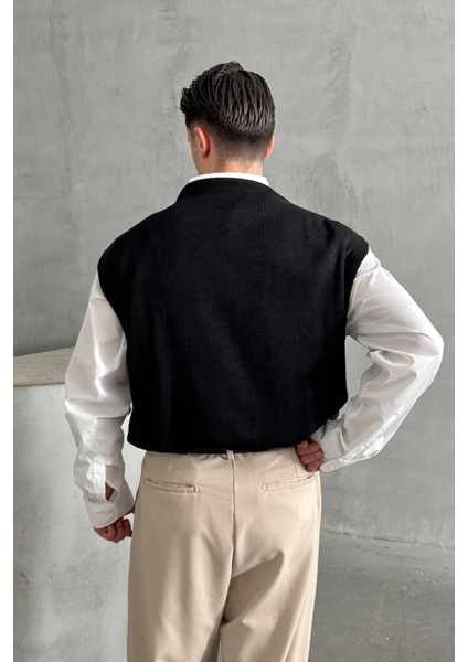 Erkek Bisiklet Yaka Oversize Süveter
