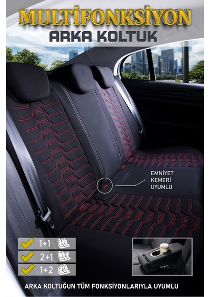 Mitsubishi Asx (2010-2015) Uyumlu Tam Set Oto Koltuk Kılıfı Platınum Serisi .3 modelleri