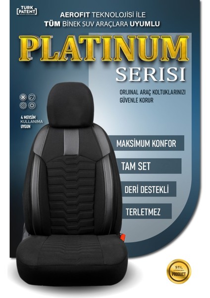 Opel Astra K Kasa (2013-2019) Uyumlu Tam Set Oto Koltuk Kılıfı Platınum Serisi .1