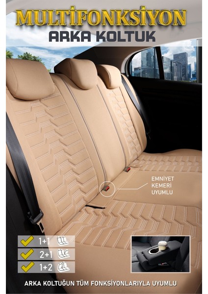 Skoda Octavia (2009-2012) Uyumlu Tam Set Oto Koltuk Kılıfı Platınum Serisi .6 modelleri