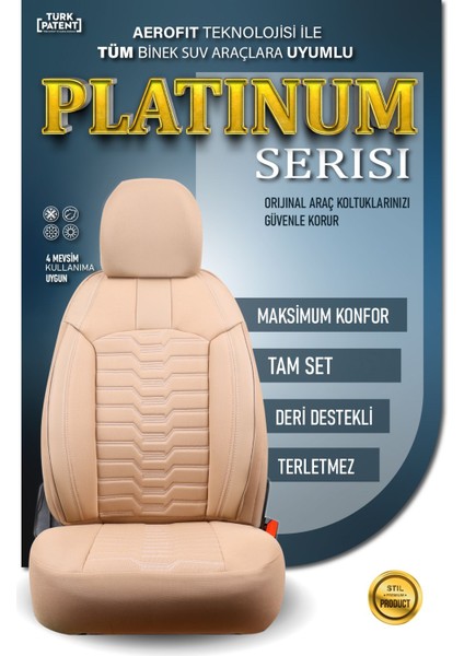 Toyota Corolla (2013-2016) Uyumlu Tam Set Oto Koltuk Kılıfı Platınum Serisi .7
