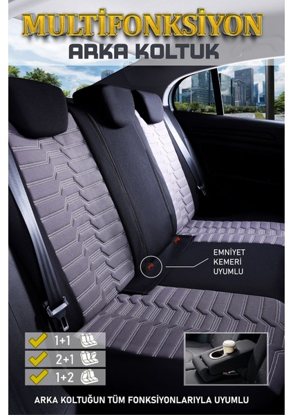 Skoda Yetı (2012-2017) Uyumlu Tam Set Oto Koltuk Kılıfı Platınum Serisi .7 modelleri