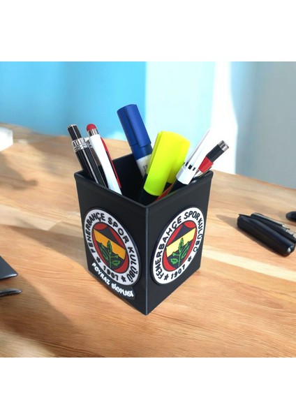 Kişiye Özel - Fenerbahçe Logo Kabartmalı Masaüstü Kalemlik