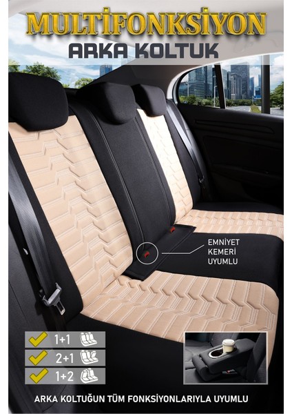 Opel Combo (2019-2024) Uyumlu Tam Set Oto Koltuk Kılıfı Platınum Serisi .2 modelleri