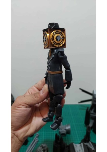 Skıbıdı Toılet Multıverse - Clockman Şibili Tuvalet Saat Adam Figür 15CM