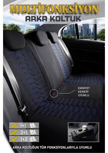 Opel Corsa (2022-2023) Uyumlu Tam Set Oto Koltuk Kılıfı Platınum Serisi .4 modelleri