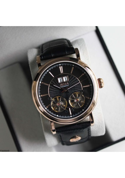 FS600649 Deri Kordonlu Otomatik Erkek Kol Saati