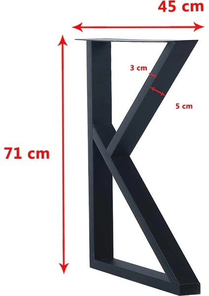 Masa Ayağı Çalışma Ofis Salon Cafe Mutfak Yemek Metal Masa Ayağı 1 Çift 2 Adet Ayak İçerir modelleri