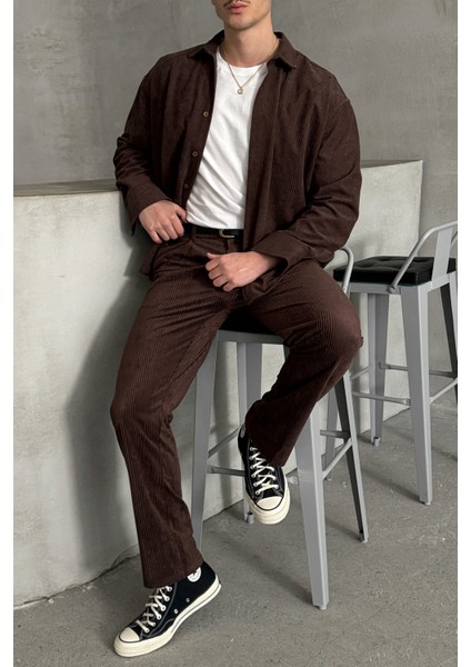 Erkek Oversize Kadife Takım modelleri