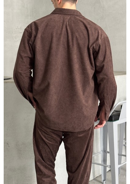 Erkek Oversize Kadife Takım