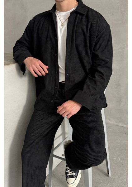 Erkek Oversize Kesim Kadife Gömlek fiyatları