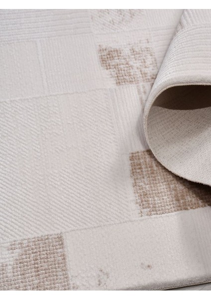 Kandy KN01 Bej Akrilik Yapışmaz Sık Dokulu Salon Antre Mutfak Ytak Odası Halı Yolluk modelleri